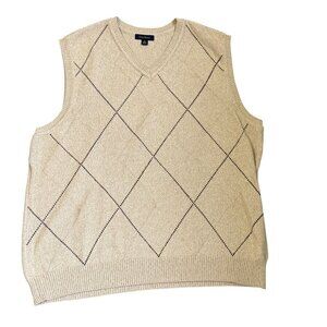 Club room men's sweater Vest 100% Cotton size L made in Korea